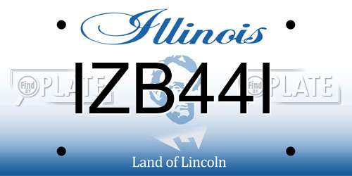 IZB44I Illinois License Plate