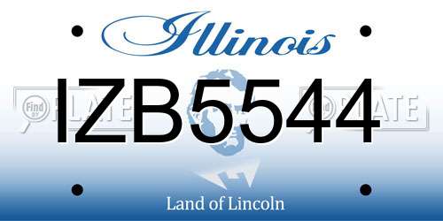 IZB5544 Illinois License Plate