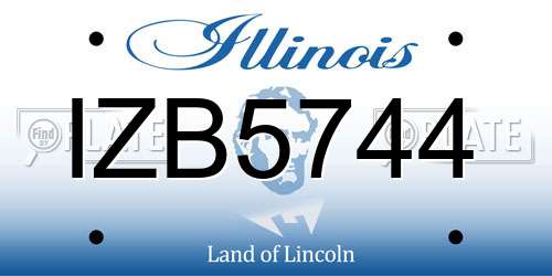 IZB5744 Illinois License Plate