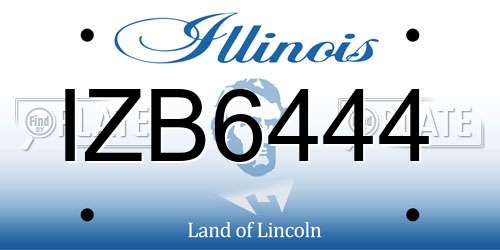 IZB6444 Illinois License Plate