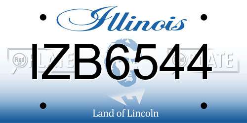 IZB6544 Illinois License Plate