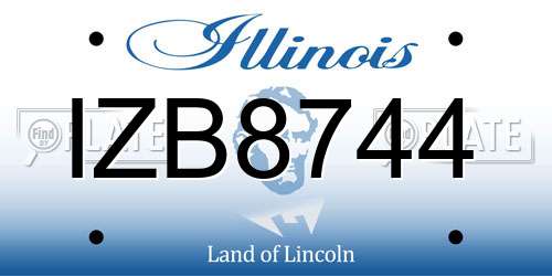IZB8744 Illinois License Plate