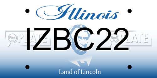 IZBC22 Illinois License Plate