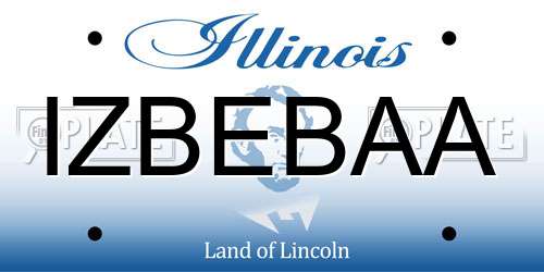 IZBEBAA Illinois License Plate