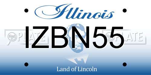 IZBN55 Illinois License Plate