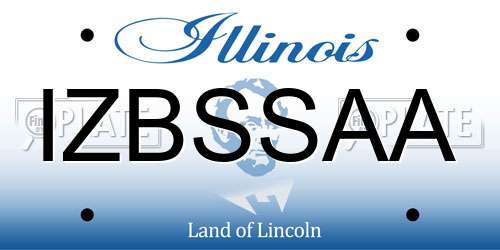 IZBSSAA Illinois License Plate