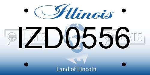 IZD0556 Illinois License Plate