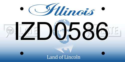 IZD0586 Illinois License Plate