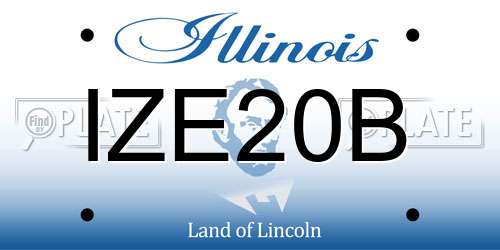 IZE20B Illinois License Plate