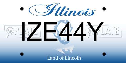 IZE44Y Illinois License Plate