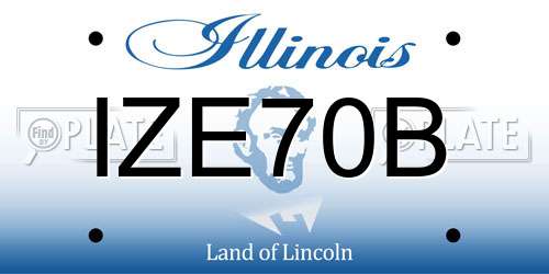 IZE70B Illinois License Plate