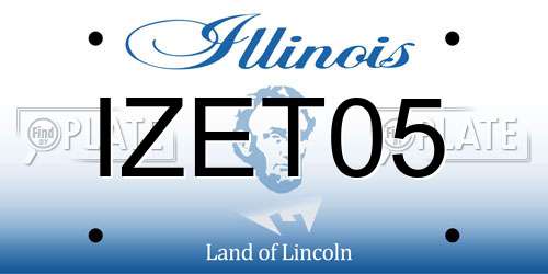 IZET05 Illinois License Plate