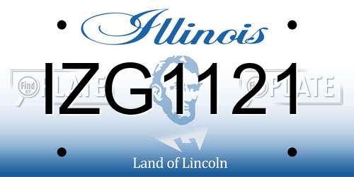 IZG1121 Illinois License Plate