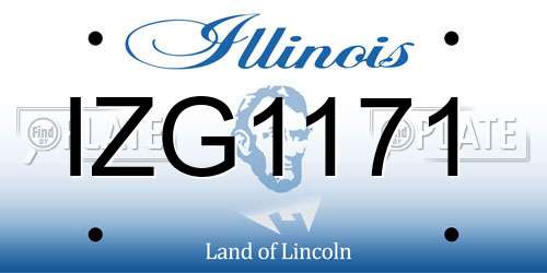 IZG1171 Illinois License Plate