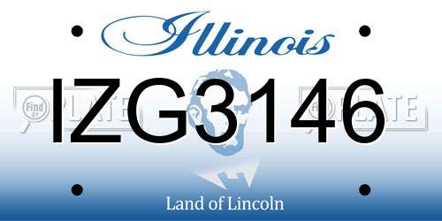 IZG3146 Illinois License Plate