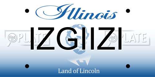 IZGIIZI Illinois License Plate