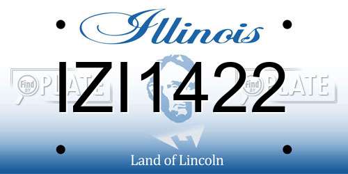 IZI1422 Illinois License Plate