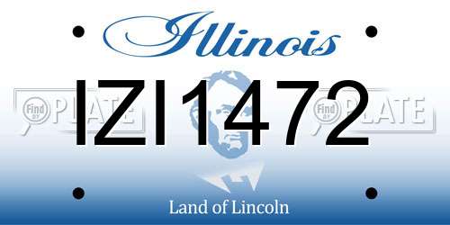 IZI1472 Illinois License Plate