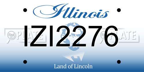 IZI2276 Illinois License Plate