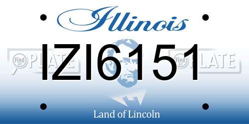 IZI6151 Illinois License Plate
