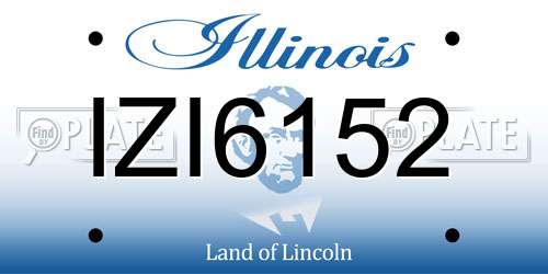 IZI6152 Illinois License Plate