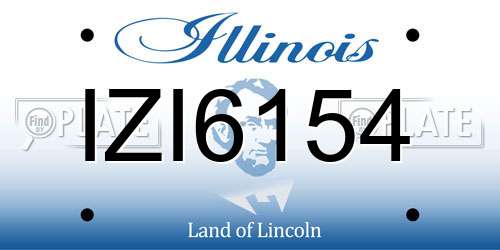 IZI6154 Illinois License Plate