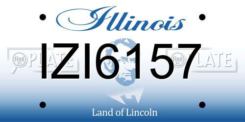 IZI6157 Illinois License Plate