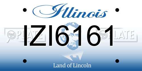 IZI6161 Illinois License Plate