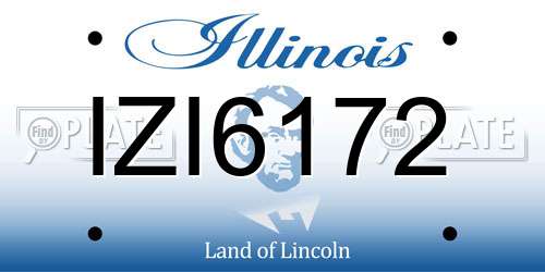 IZI6172 Illinois License Plate