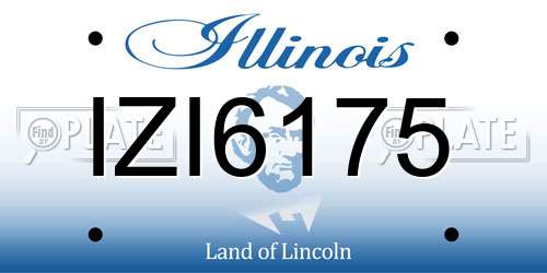 IZI6175 Illinois License Plate