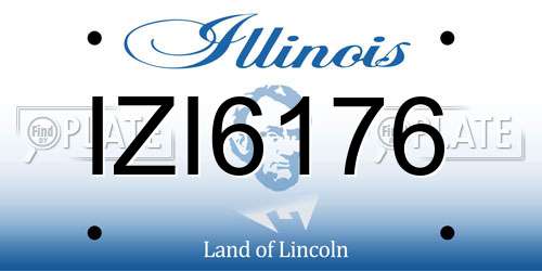IZI6176 Illinois License Plate