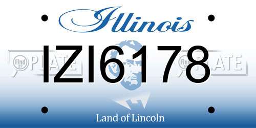 IZI6178 Illinois License Plate