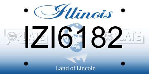 IZI6182 Illinois License Plate