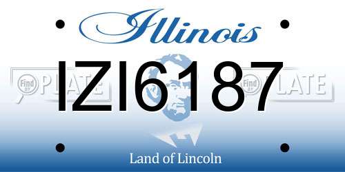 IZI6187 Illinois License Plate