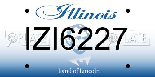 IZI6227 Illinois License Plate