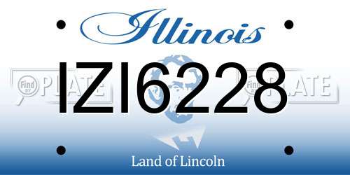 IZI6228 Illinois License Plate