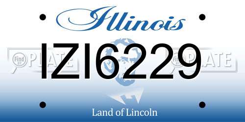 IZI6229 Illinois License Plate