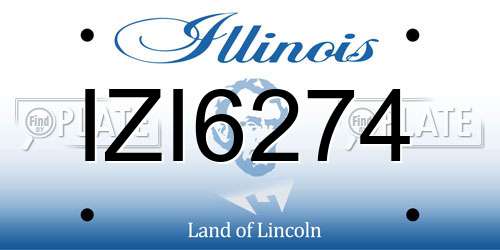 IZI6274 Illinois License Plate