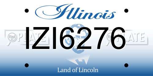 IZI6276 Illinois License Plate