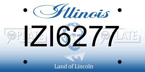 IZI6277 Illinois License Plate
