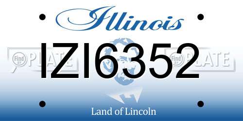 IZI6352 Illinois License Plate