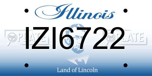 IZI6722 Illinois License Plate