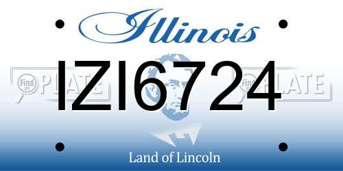IZI6724 Illinois License Plate