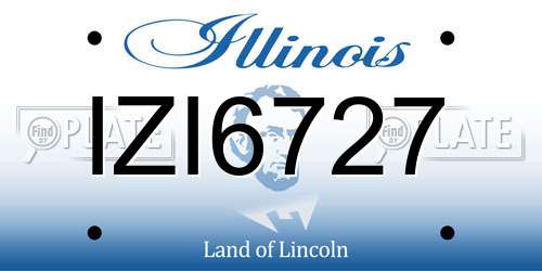 IZI6727 Illinois License Plate