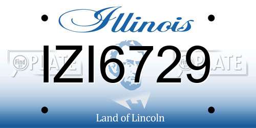 IZI6729 Illinois License Plate