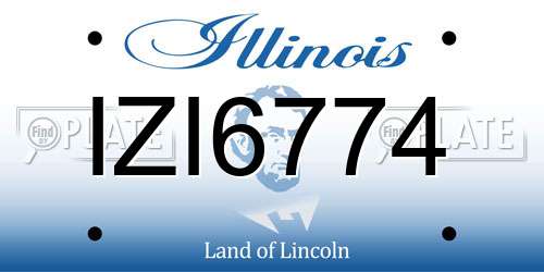 IZI6774 Illinois License Plate