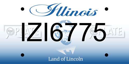 IZI6775 Illinois License Plate