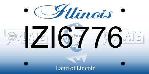 IZI6776 Illinois License Plate