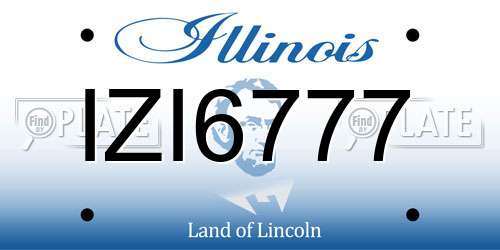 IZI6777 Illinois License Plate