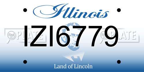 IZI6779 Illinois License Plate